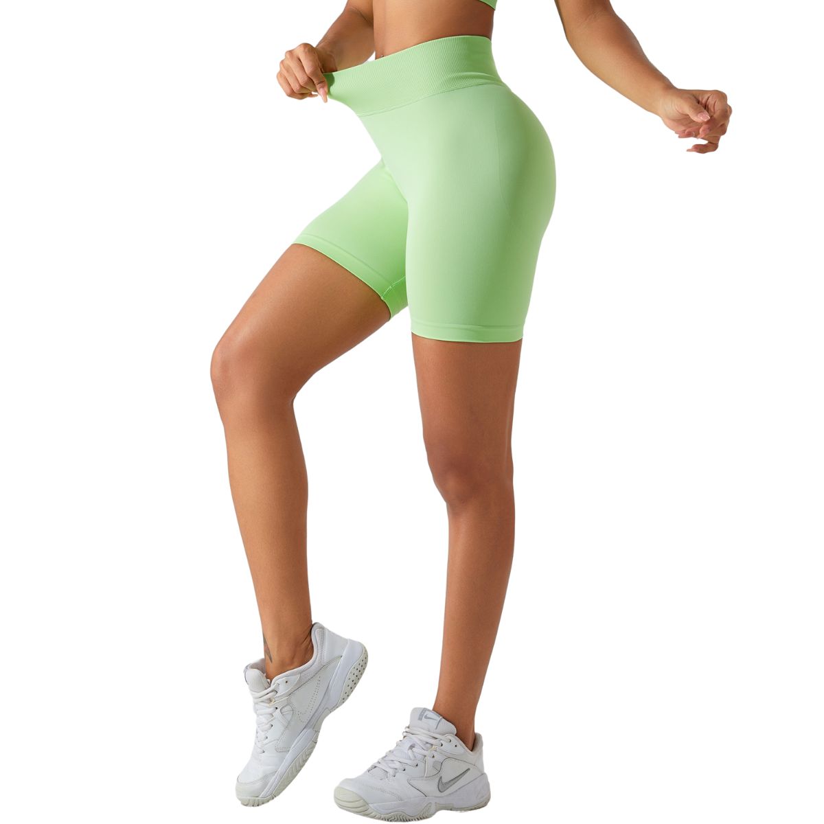 Pantalones cortos de entrenamiento de cintura alta y secado rápido