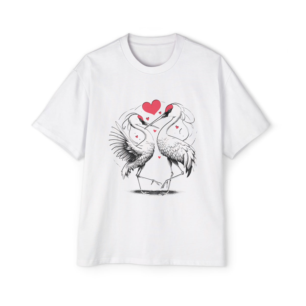 Sandhill Cranes Dancing With Love Graphic Tee-INNBLAC Fashion Apparel