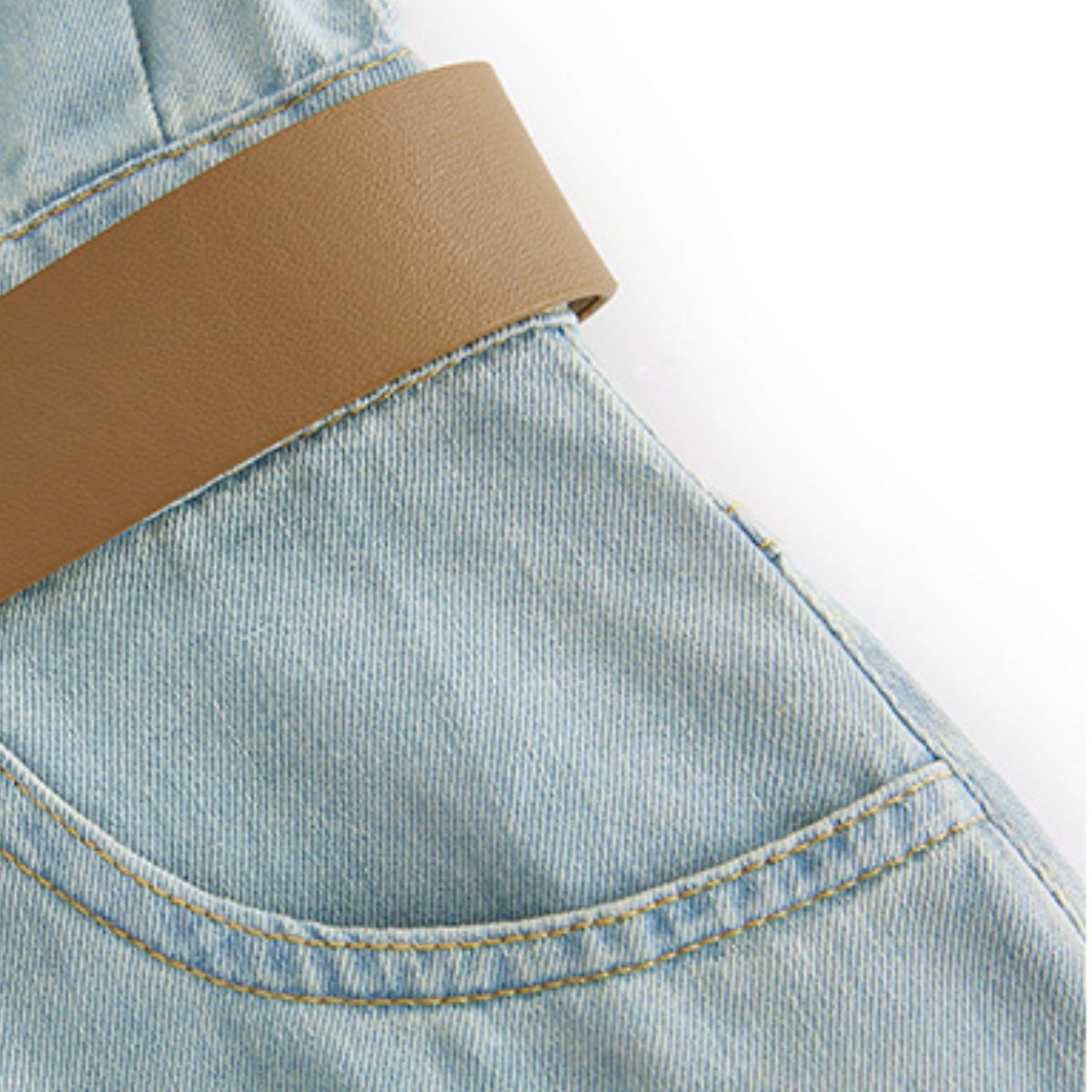 Vestido camisero vaquero midi plisado de manga corta