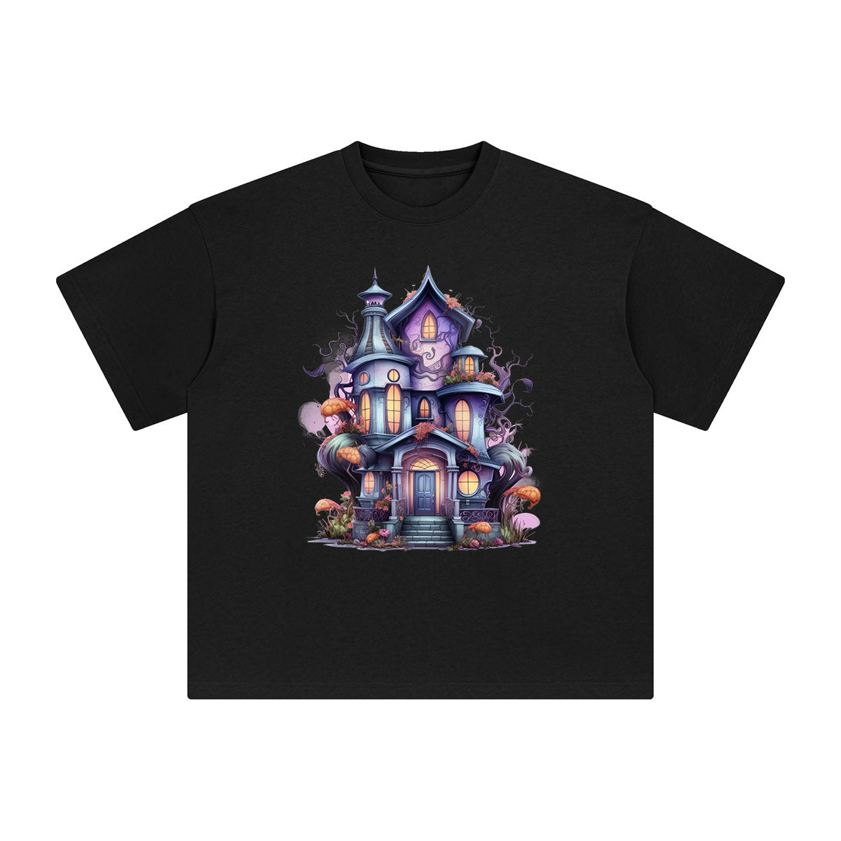 Halloween House Graphic Tee-INNBLAC Fashion Apparel