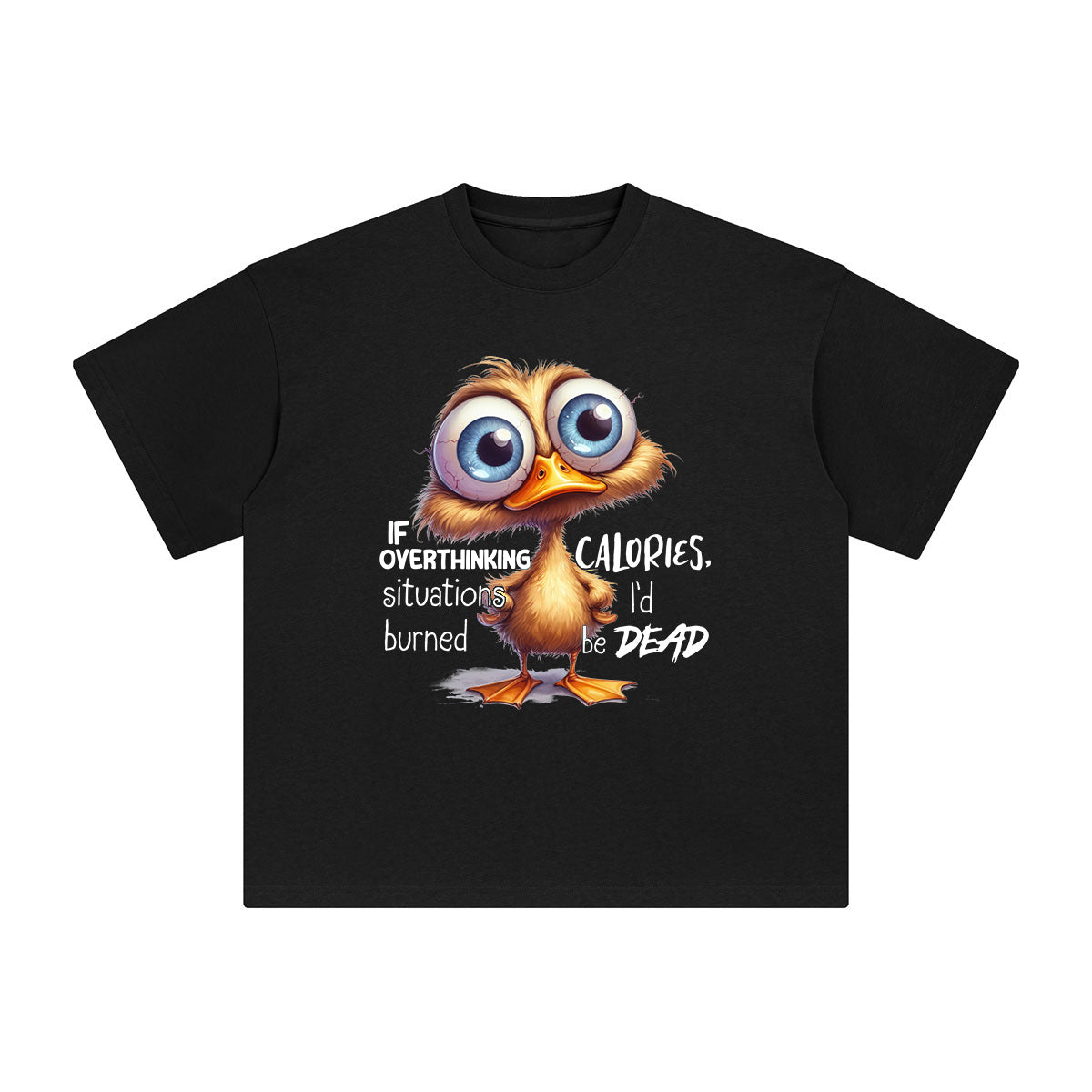 Overthinking Duck Graphic Tee-INNBLAC Fashion Apparel
