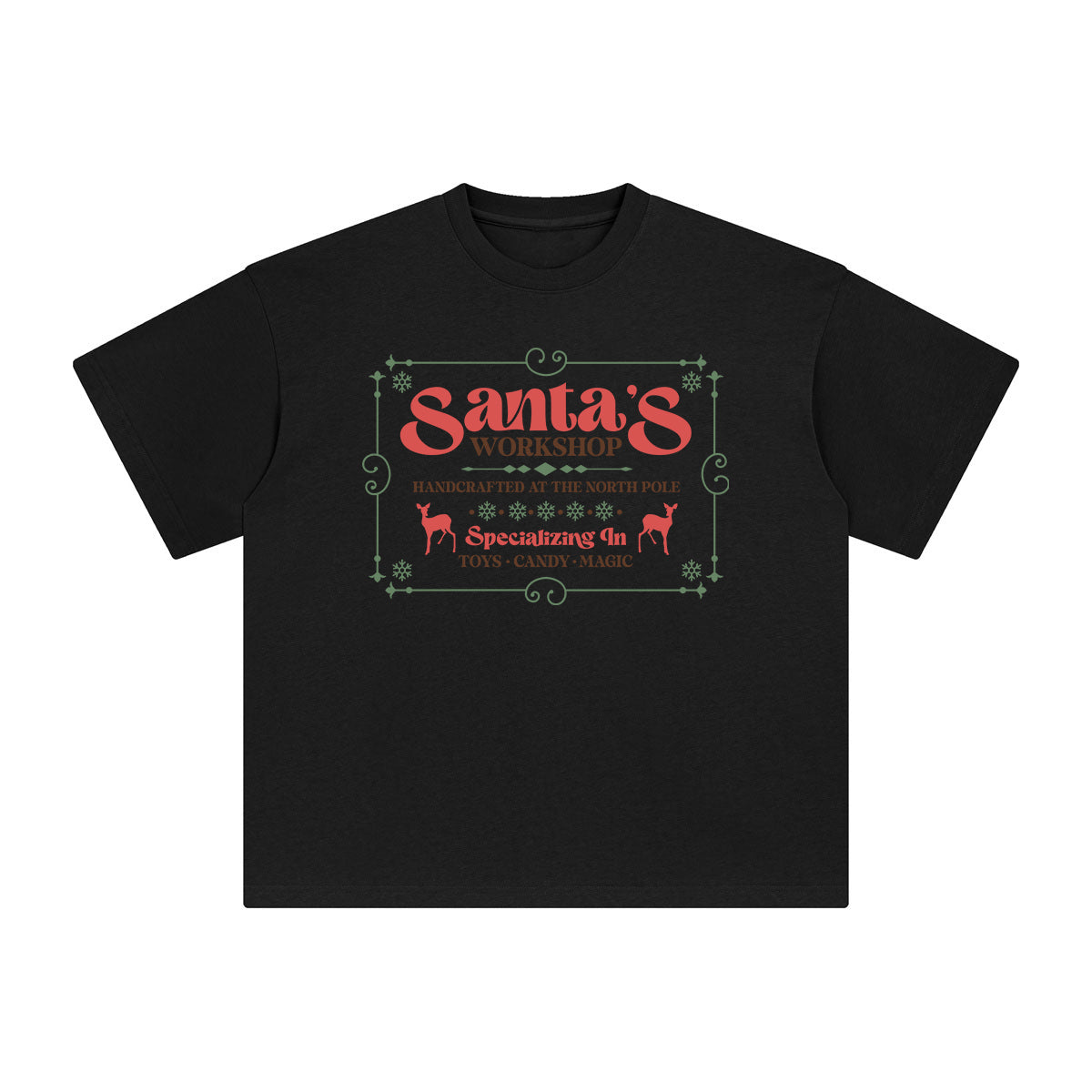 Christmas Reindeer Graphic Tee-INNBLAC Fashion Apparel