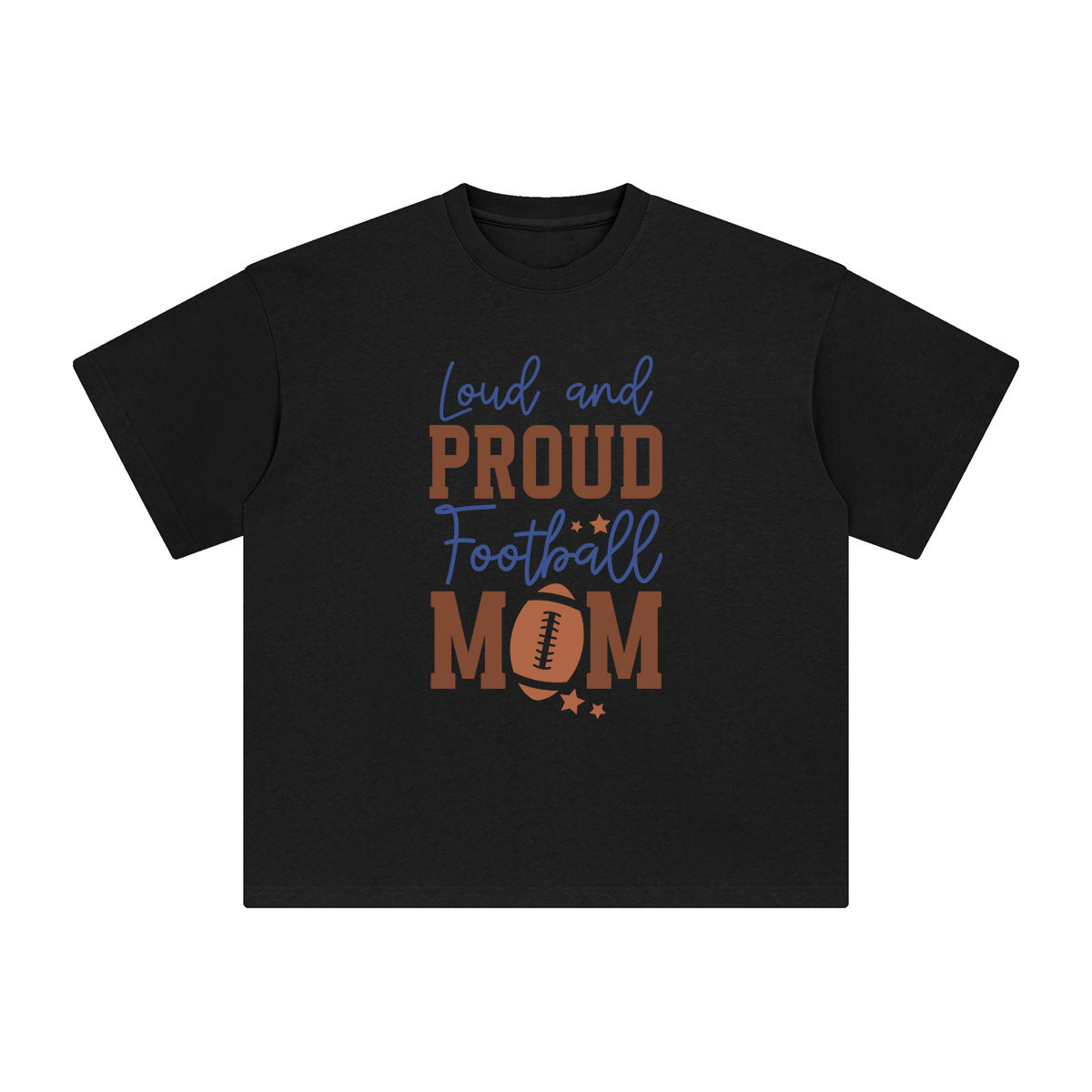 Loud And Proud Football Mom Graphic Tee-INNBLAC Fashion Apparel