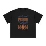Loud And Proud Football Mom Graphic Tee-INNBLAC Fashion Apparel