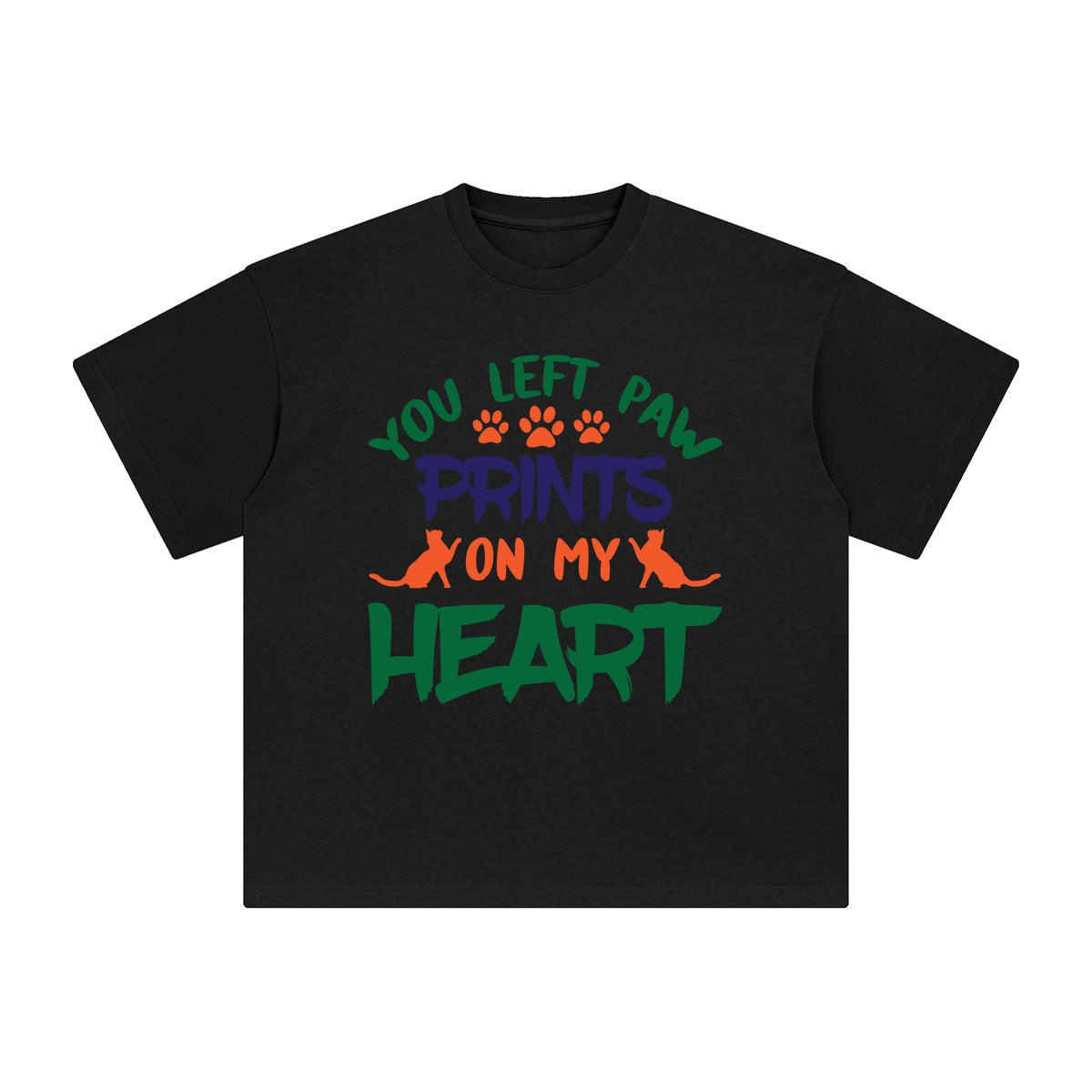 You Left Paw Prints On My Heart Graphic Tee-INNBLAC Fashion Apparel