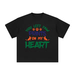You Left Paw Prints On My Heart Graphic Tee-INNBLAC Fashion Apparel