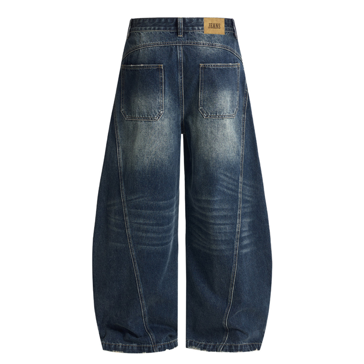 Retro Patchwork Curved Blade Denim Jeans