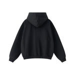 Double-Slider Zipper Solid Color Hoodie