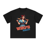 Retro Women With Axe Graphic Tee-INNBLAC Fashion Apparel