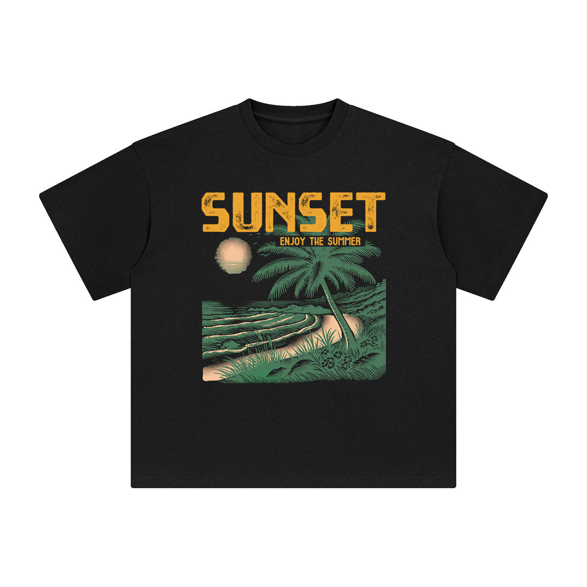 Sunset Enjoy The Summer Graphic Tee-INNBLAC Fashion Apparel