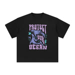 Protect Our Ocean Dolphin Graphic Tee-INNBLAC Fashion Apparel