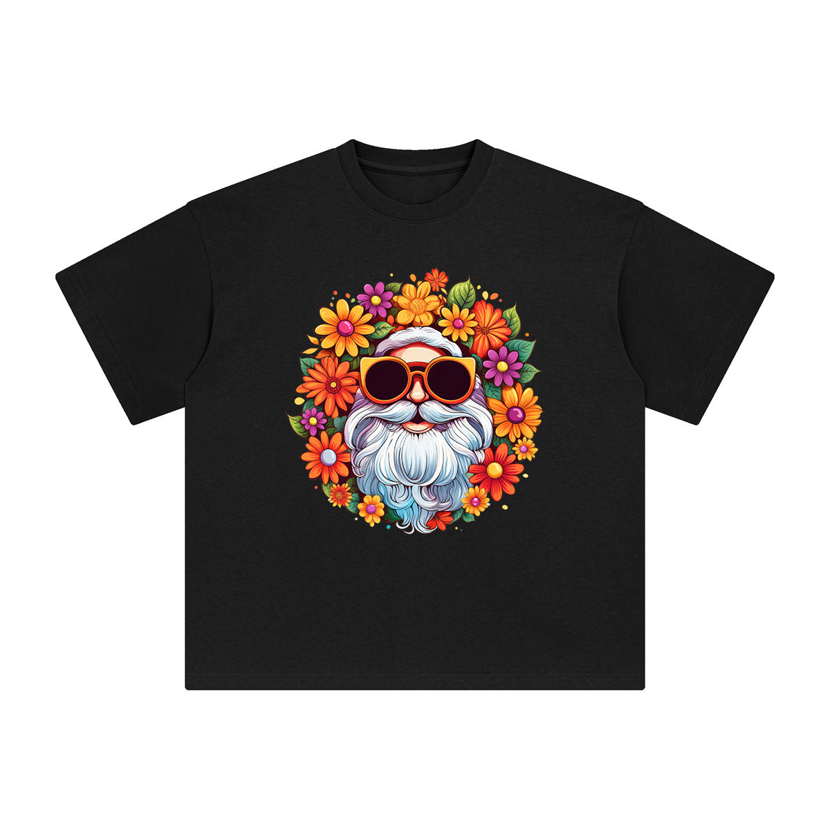 Groovy Santa Claus Graphic Tee-INNBLAC Fashion Apparel