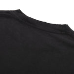 Black Washed Cotton Ripped Boxy Tee 270gsm