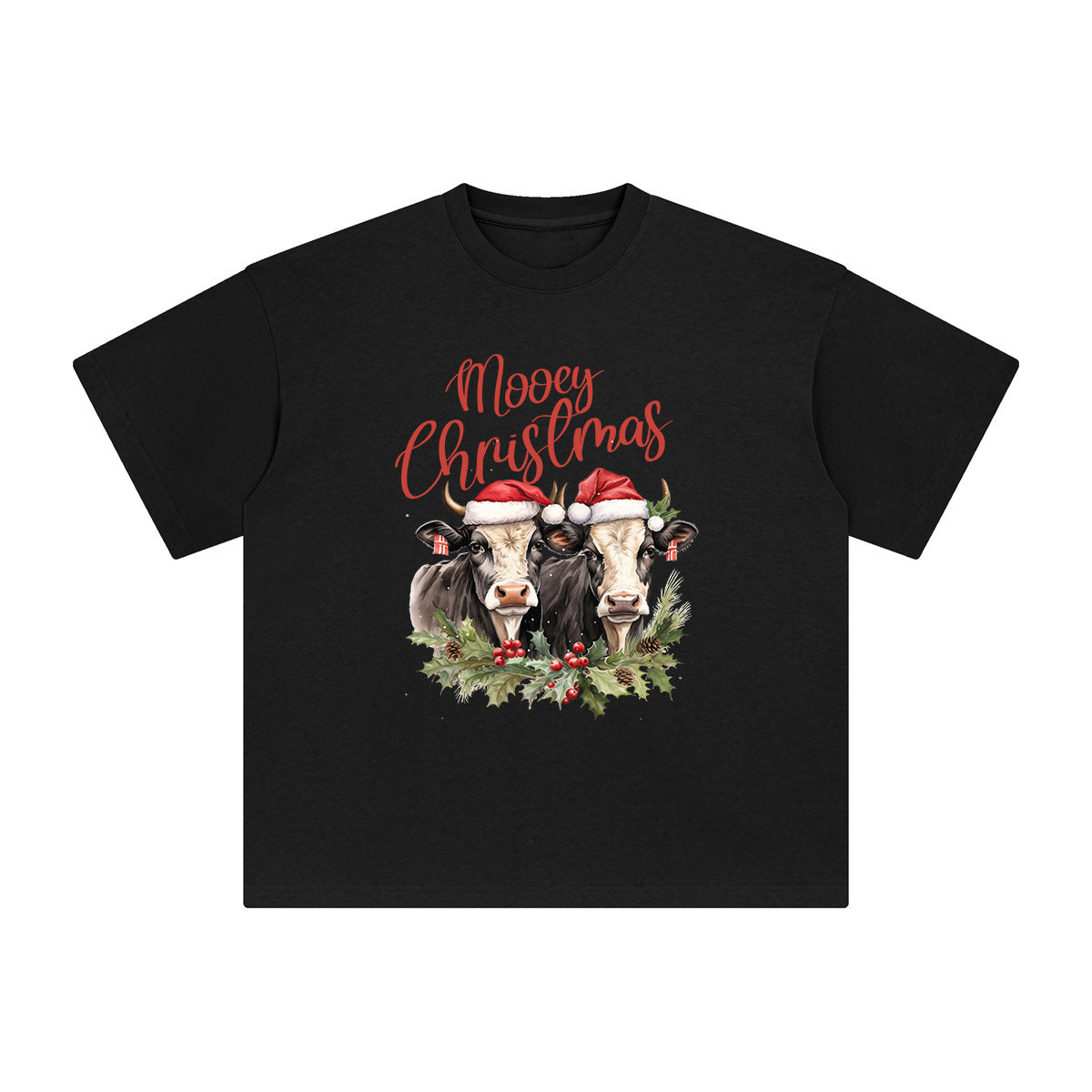 Christmas Cows Graphic Tee-INNBLAC Fashion Apparel