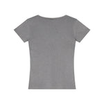 Fitted Rib-Knit V Neck T-Shirt 8.2oz