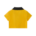 Contrast Panel Y2K Athletic Crop Tee