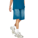 Pantalones cortos de corte relajado, lavados y descoloridos