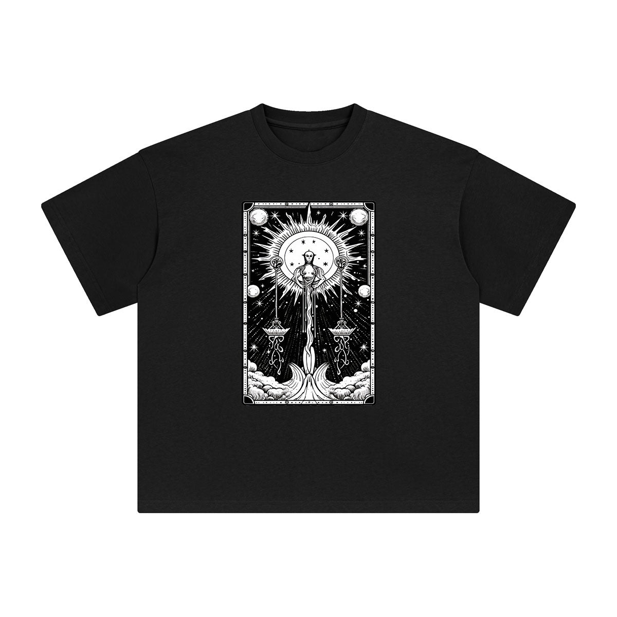 Universe Tarot Card Graphic Tee-INNBLAC Fashion Apparel