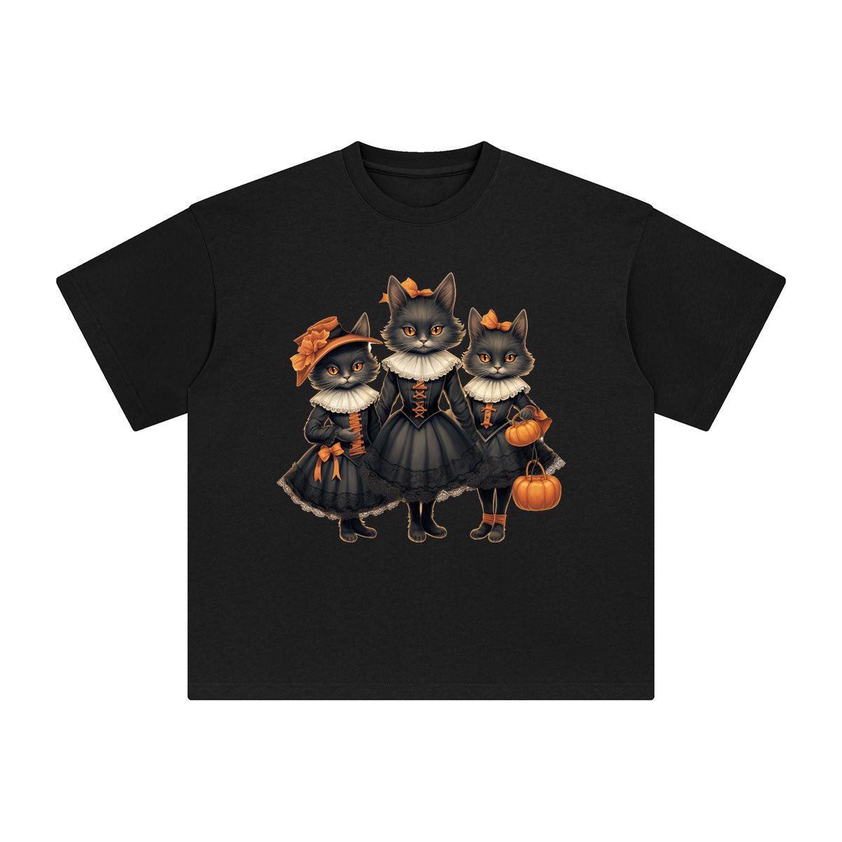 Three Black Cat Graphic Tee-INNBLAC Fashion Apparel