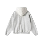 Zip-Up Loose Fit Plush-Lined Hoodie
