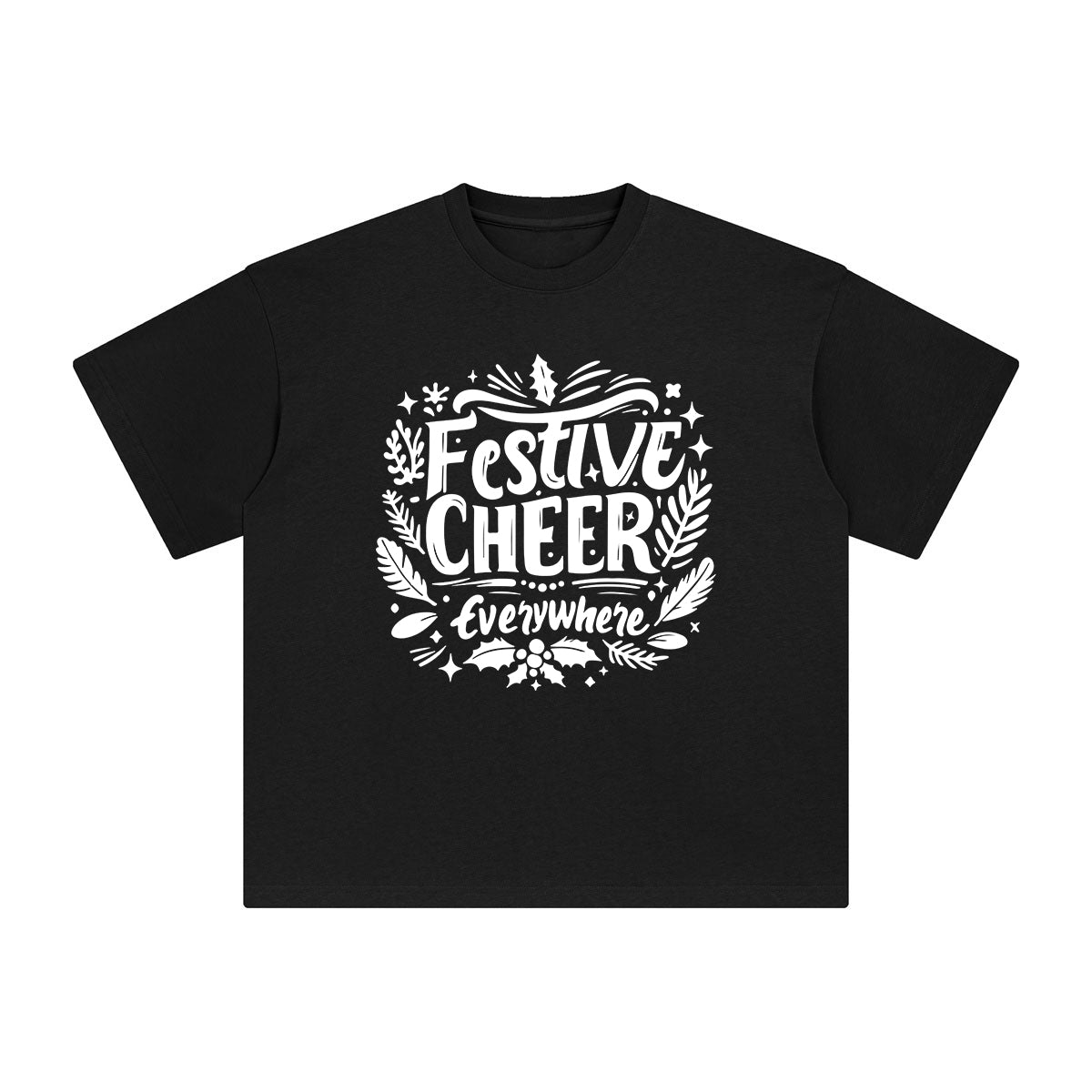 Festive Cheer Everywhere Graphic Tee-INNBLAC Fashion Apparel