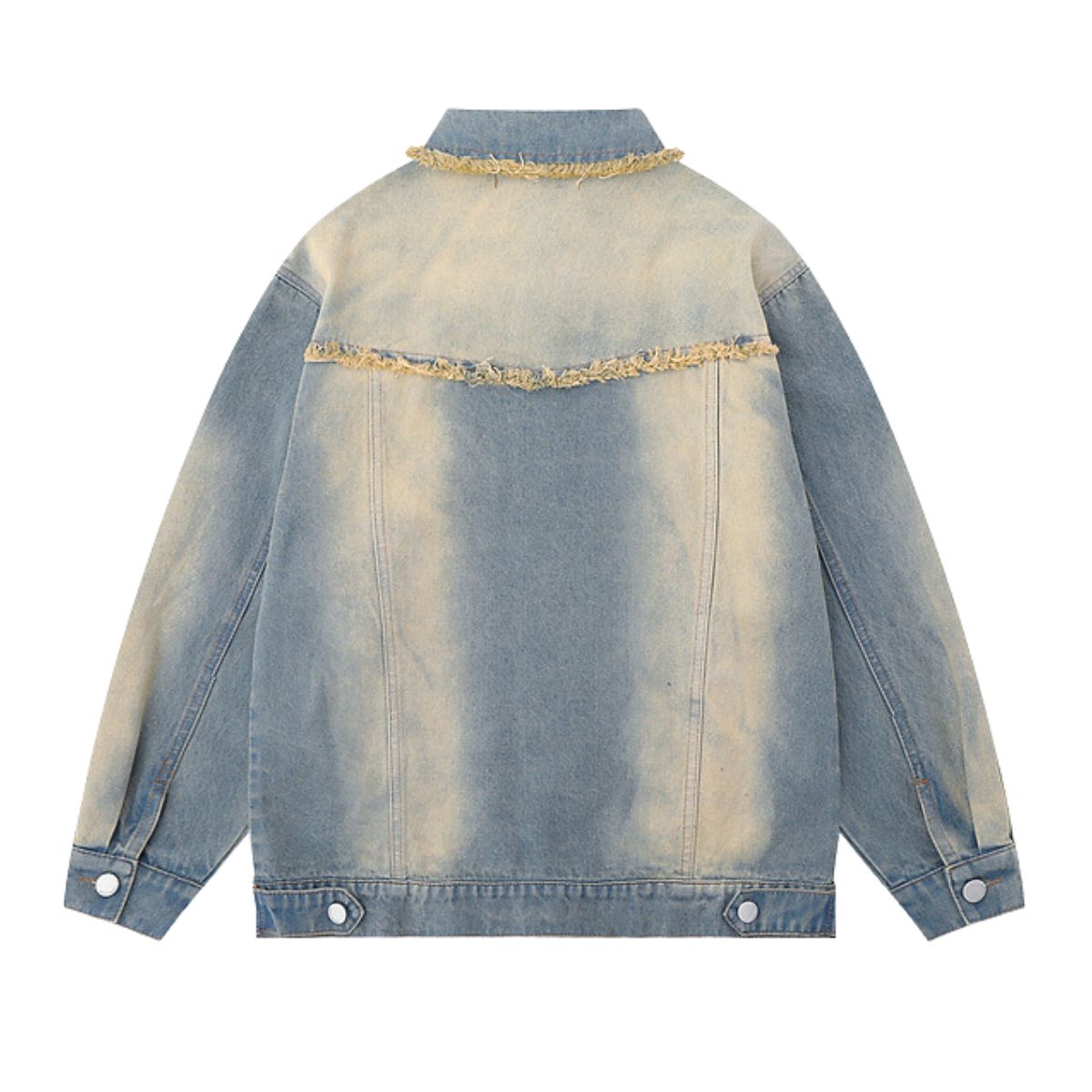 Vintage Frayed Designer Denim Jacket