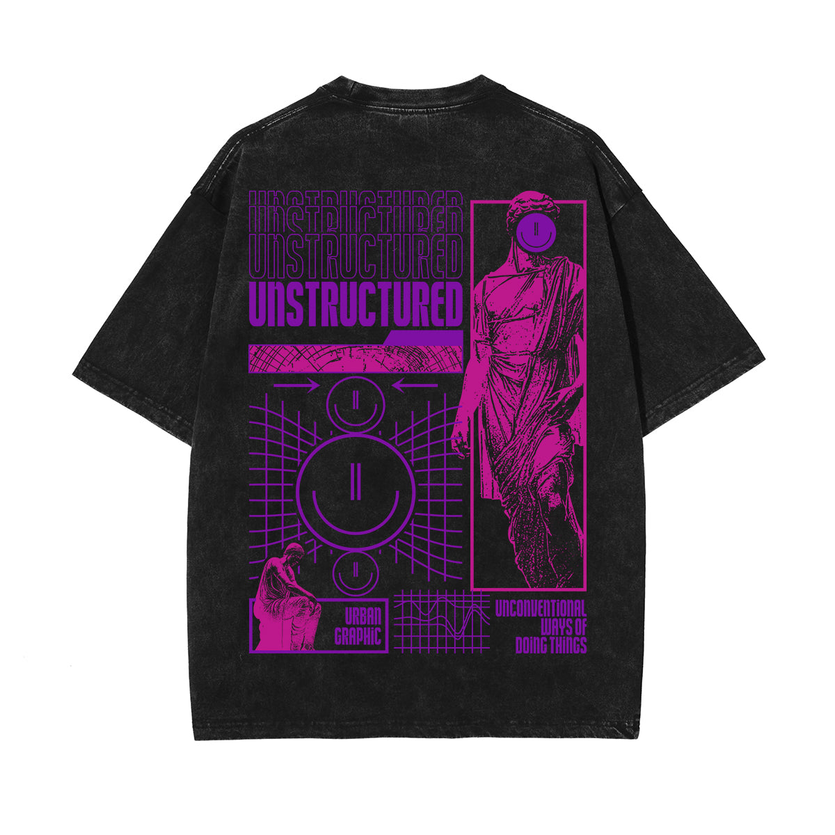 Unstructured Streetwear Brutalism Graphic Tee-INNBLAC Fashion Apparel