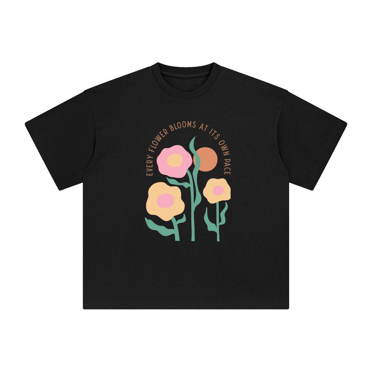 Flowers Abstract Graphic Tee-INNBLAC Fashion Apparel