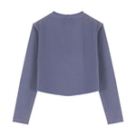 Women's Snow Wash U-Neck Long Sleeve Top