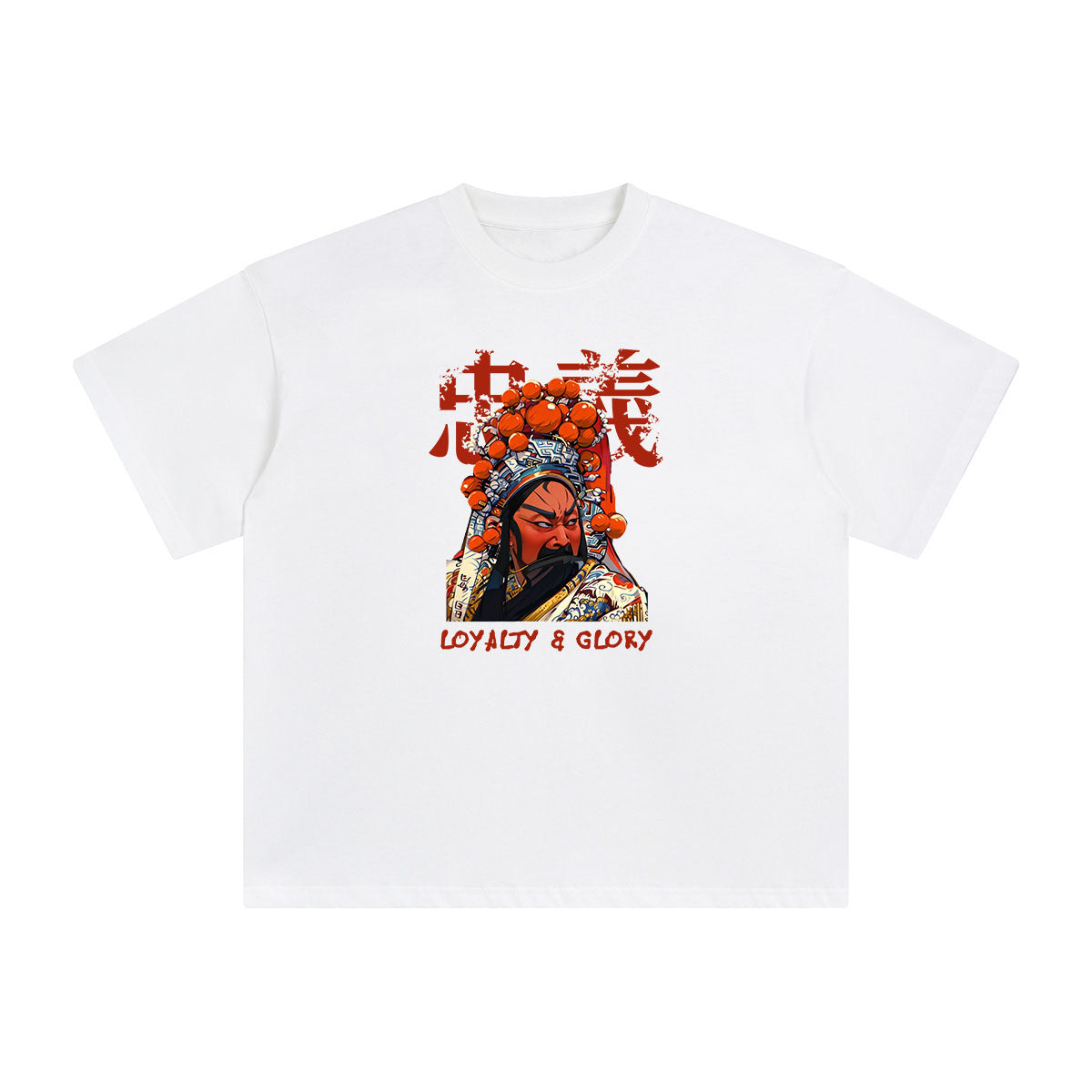 Chinese Characters Opera Face Painting Graphic Tee-INNBLAC Fashion Apparel