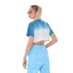 Women's Gradient Crop T Shirt-INNBLAC Fashion Apparel