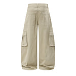 Loose Fit Curved Parachute Pants