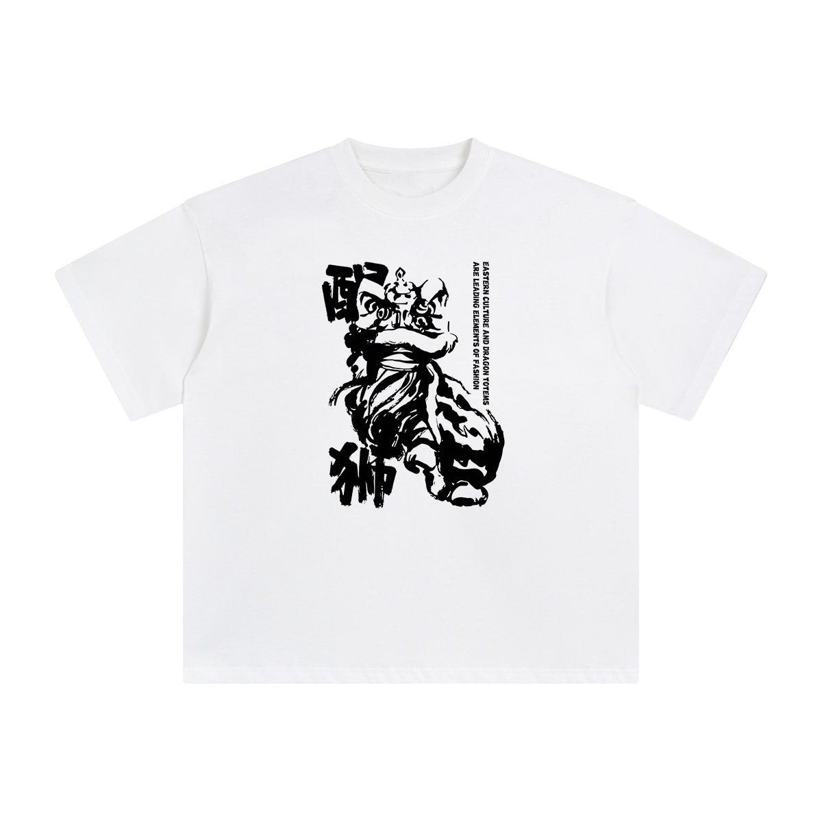 Chinese Characters Lion Dance Graphic Tee-INNBLAC Fashion Apparel