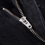 Risen Jeans Floral-Embroidered Cut-Out Wide-Leg Jeans