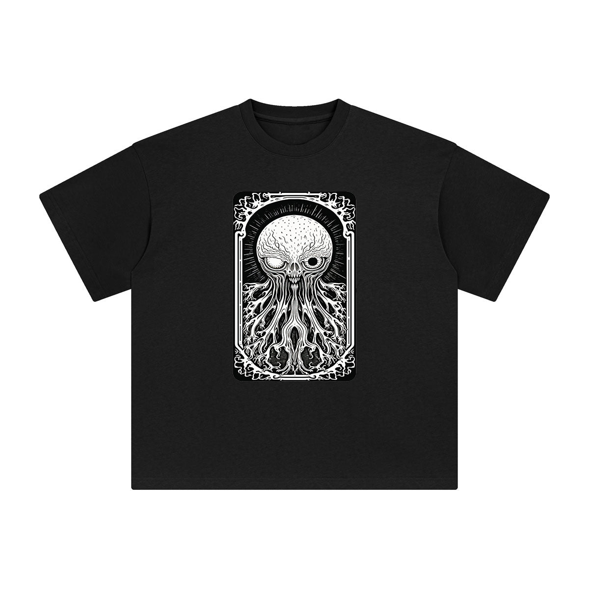 Monster Tree Tarot Card Graphic Tee-INNBLAC Fashion Apparel