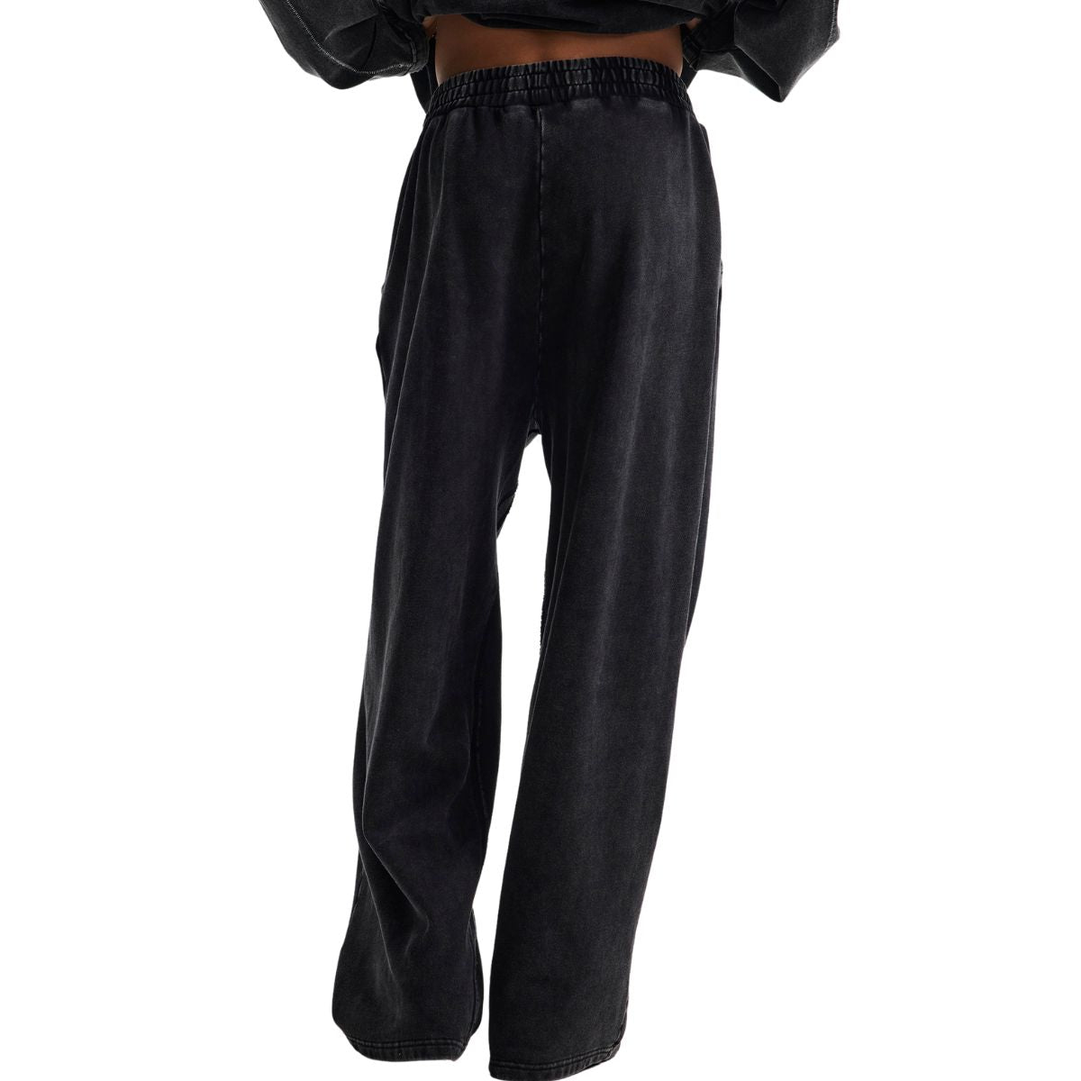 Vintage Wash Cotton Patchwork Sweatpants