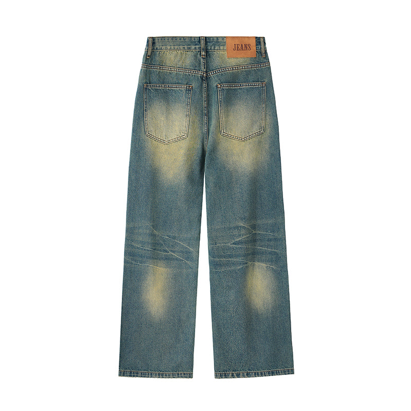 Muddy WashedVintage Washed Pleated Knee Jeans