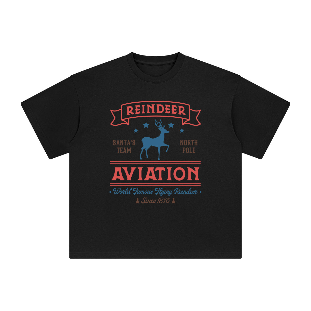 Reindeer Aviation Graphic Tee-INNBLAC Fashion Apparel