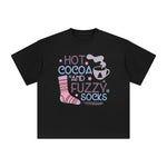 Hot Cocoa And Fuzzy Socks Graphic Tee-INNBLAC Fashion Apparel