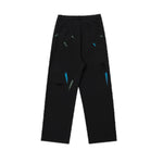 Paint Splatter Distressed Relaxed Baggy Cotton Pants