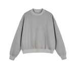 Boxy Fit WashedDistressed Fleece Sweatshirt
