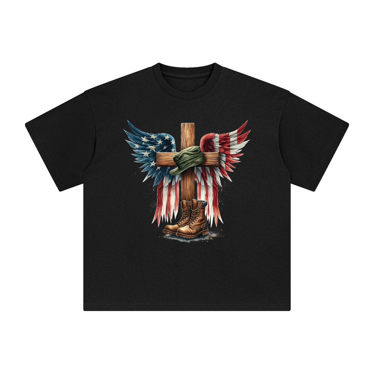 Memorial Day Cross Graphic Tee-INNBLAC Fashion Apparel