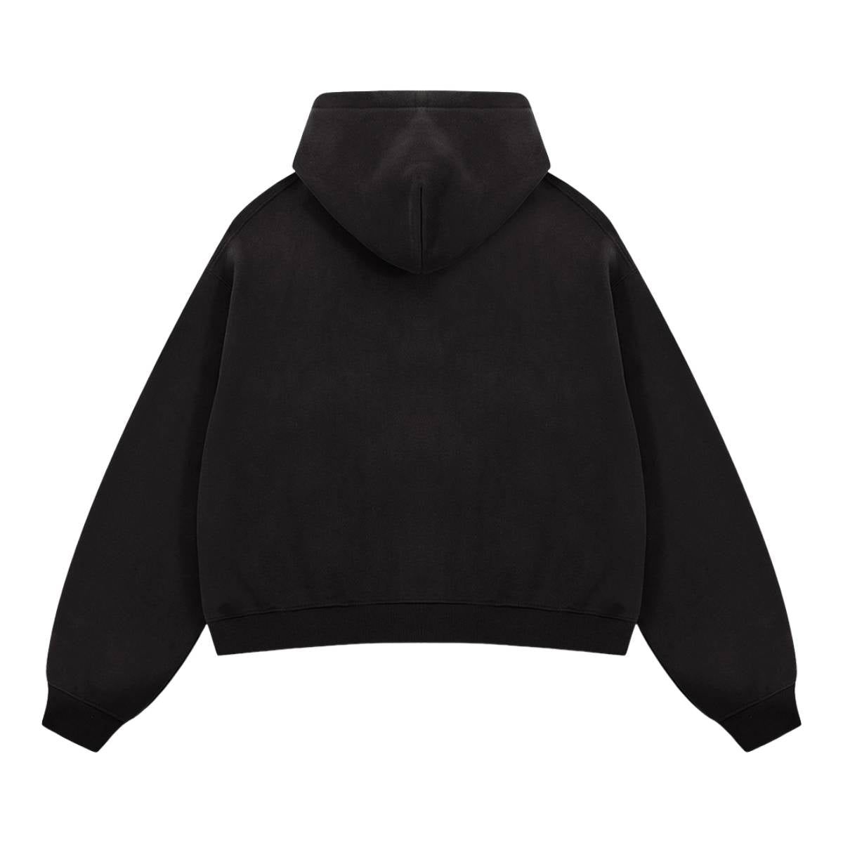 Sudadera con capucha y cremallera lavada de doble cursor