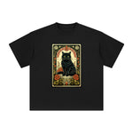 Cat Tarot Card Graphic Tee-INNBLAC Fashion Apparel