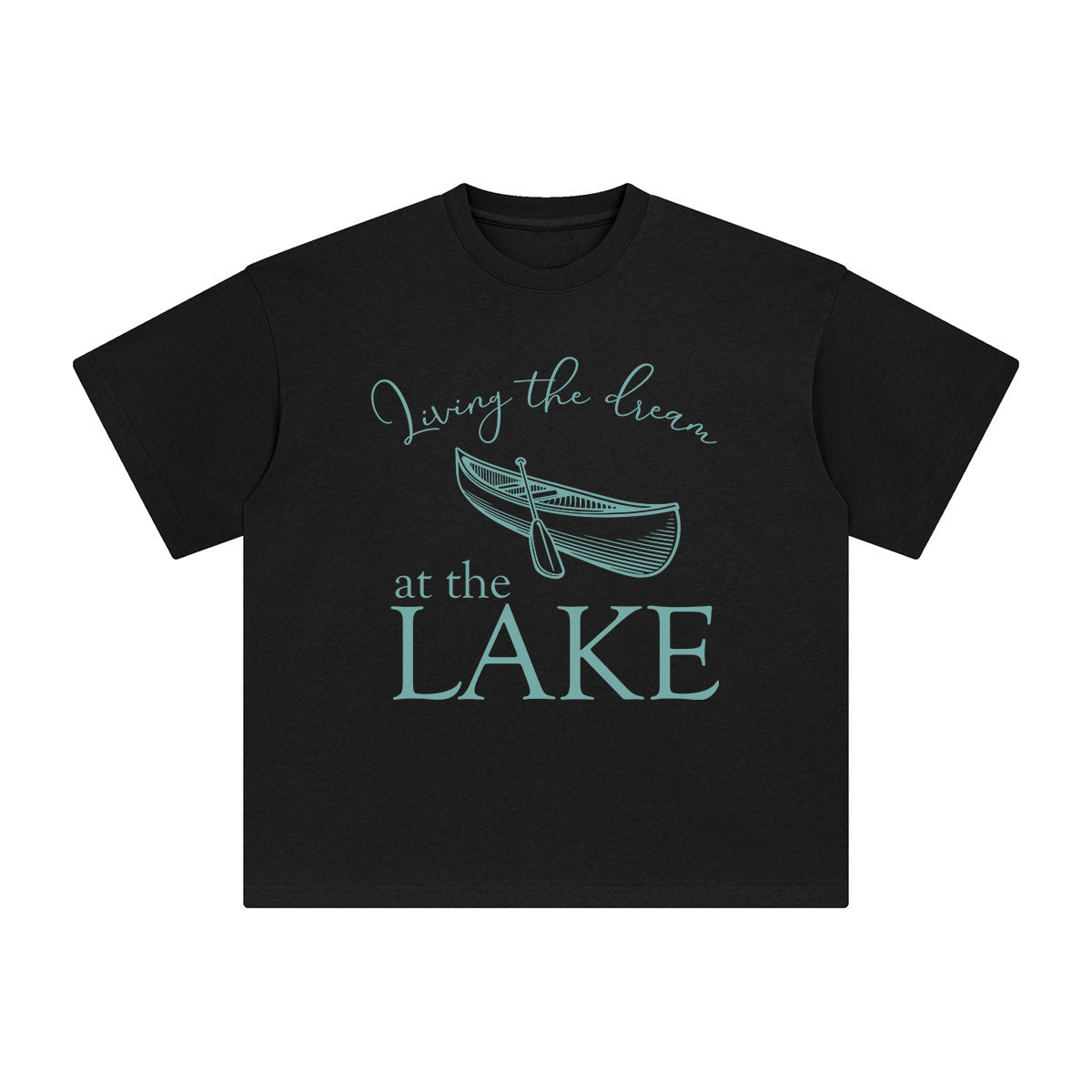 Boat & Lake Graphic Tee-INNBLAC Fashion Apparel