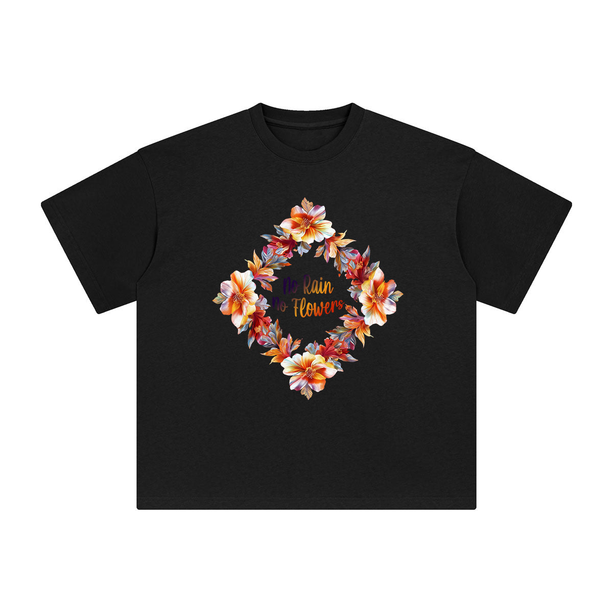 No Rain No Flowers Graphic Tee-INNBLAC Fashion Apparel