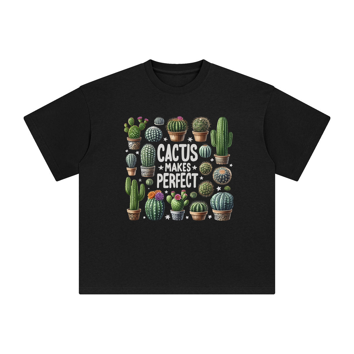 Cacus Makes Perfect Graphic Tee-INNBLAC Fashion Apparel