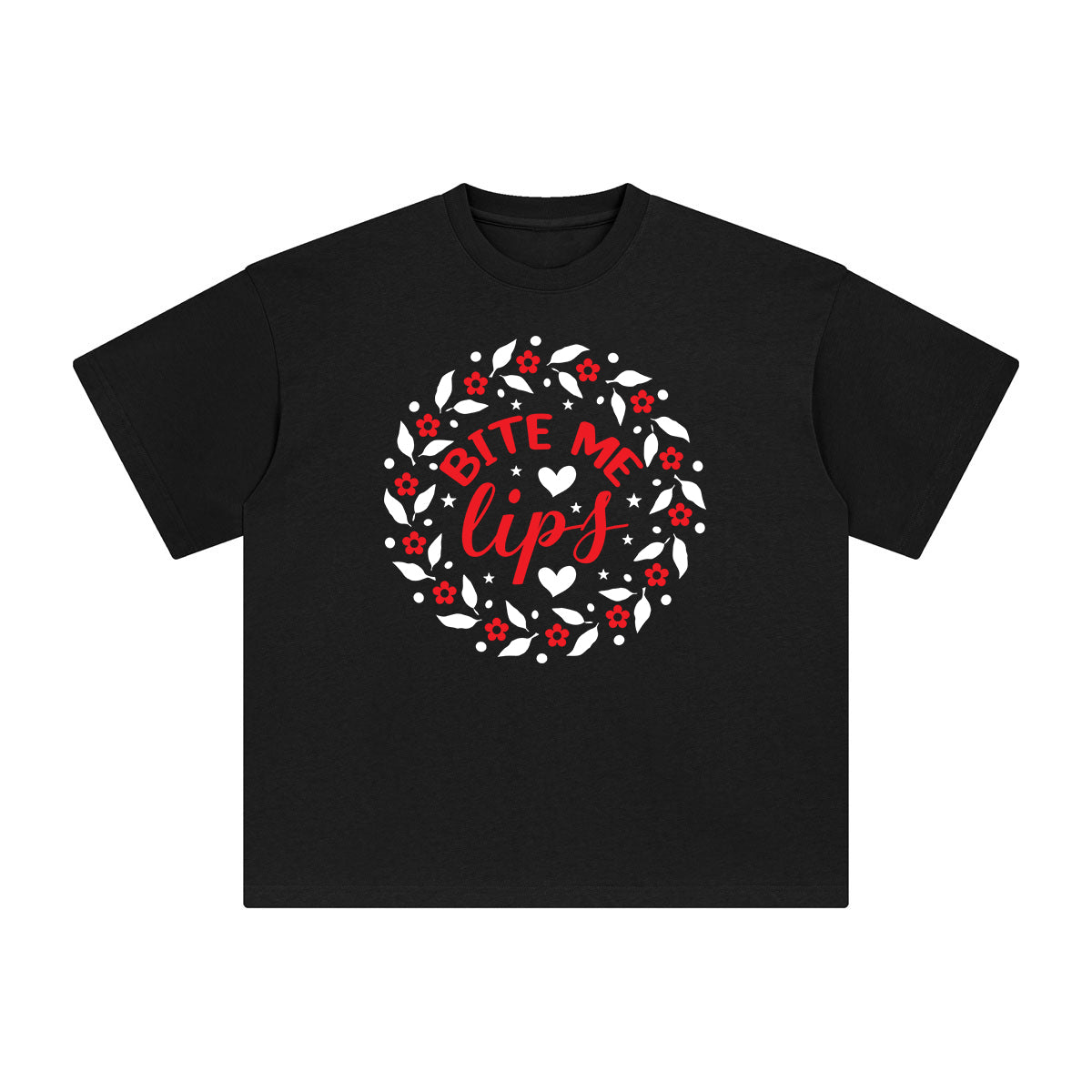 Bite Me Lips Aesthetic Graphic Tee-INNBLAC Fashion Apparel
