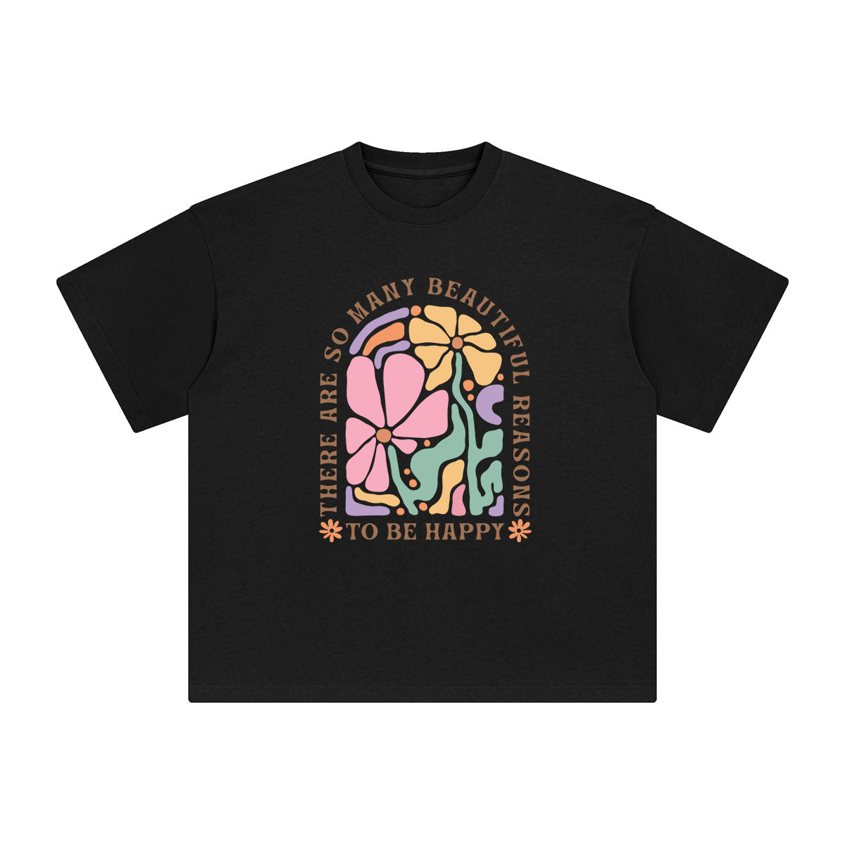 Flower Abstract Graphic Tee-INNBLAC Fashion Apparel