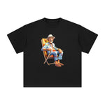 Grandpa Sitting On Beach Chair Graphic Tee-INNBLAC Fashion Apparel